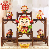 Five-way God of wealth lucky ornaments send friends opening housewarming gifts Home entrance Feng Shui ornaments Cartoon God of wealth