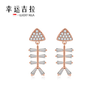 LUCKY Gila LUCKY KILA plated 18K gold earrings female earrings earrings earrings jewelry fish bone stud women