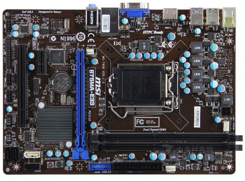 msi/微星 b75ma-ie35 e33 e31 微星b75集显小板1155针ddr3成色好