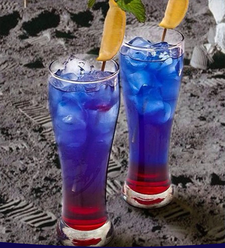 漫步月球鸡尾酒套餐 波士蓝橙力娇酒必得利红石榴糖浆 伏特加