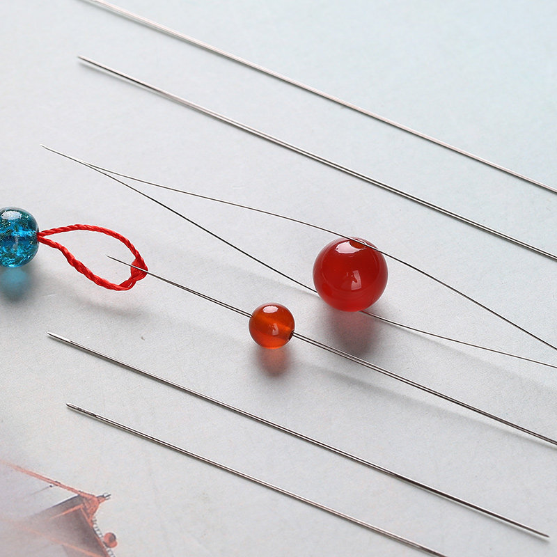 手工串珠针专用针diy饰品钩针细长针引线针穿珠开口针穿珠子的针_7折