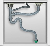 Kitchen washing basin sewer pipe sink drain pipe sink sink set single and double tank sewer accessories