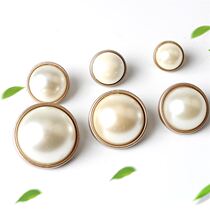 High-grade metal pearl button button sweater knitted shirt button Wild coat cardigan shirt decorative buckle