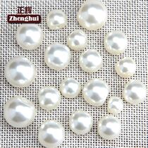 High-grade pearl button round pearl button womens coat cashmere woolen dress decoration button