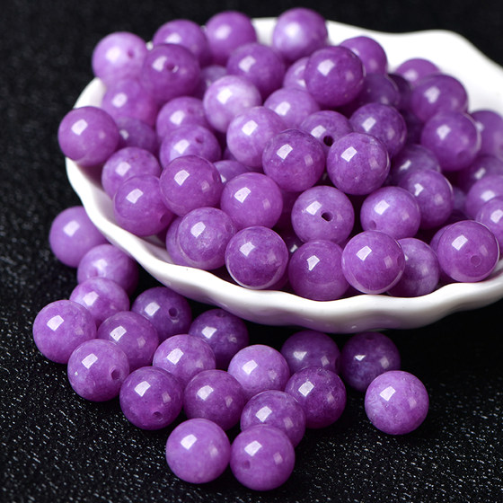 Body Lavender Purple Chalcedony 산란 구슬 DIY Crystal Accessories 액세서리 비드 단일 구슬 라운드 비드 무료 배송 Body Lavender Purple Chalcedony 산란 구슬 DIY Crystal Accessories 액세서리 비드 단일 구슬 라운드 비드 무료 배송