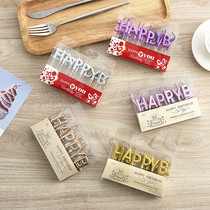 Golden happy birthday happy birthday candle children English gilded letter pendulum candle