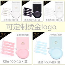 Cake tableware water drops plastic disposable cake knife and fork plate set birthday cake knife and fork Disc Two in One