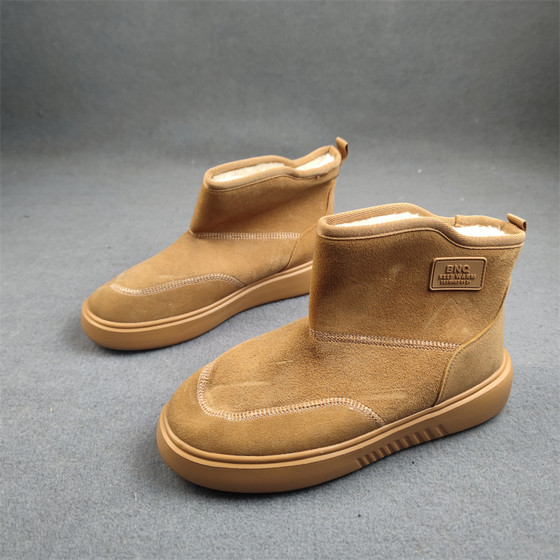 크기 40 및 41 크기의 작은 결함은 클리어런스 헤드 레이어 Cowhide Snow Boots Plus 벨벳 따뜻한 노란색 부츠 정품 가죽 짧은 튜브 스키 신발 크기 40 및 41 크기의 작은 결함은 클리어런스 헤드 레이어 Cowhide Snow Boots Plus 벨벳 따뜻한 노란색 부츠 정품 가죽 짧은 튜브 스키 신발