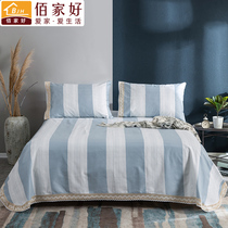 100% cotton bed cover Cotton pure cotton 2 three-piece large Kang bed making summer thickened non-slip lace blanket bedding