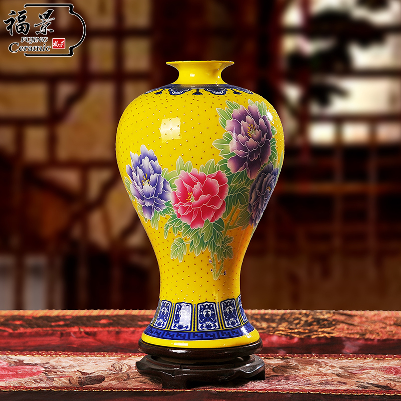 The scene creative household ceramics handicraft peony vases classical furnishing articles furnishing articles sitting room decoration decoration