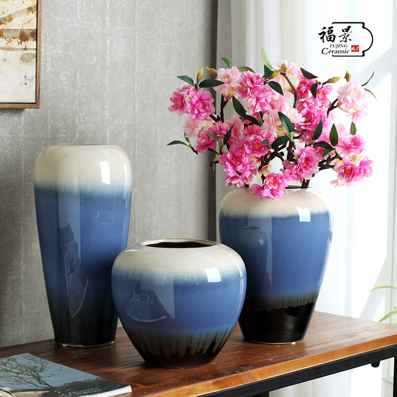 Ceramic vase three - piece furnishing articles I and contracted sitting room TV cabinet table home decoration decoration is a wedding gift