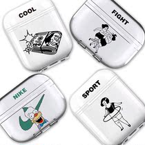 Suitable for Airpods protective cover 2nd generation 1 transparent Apple Bluetooth wireless pro headset cover 3rd generation protective shell soft shell