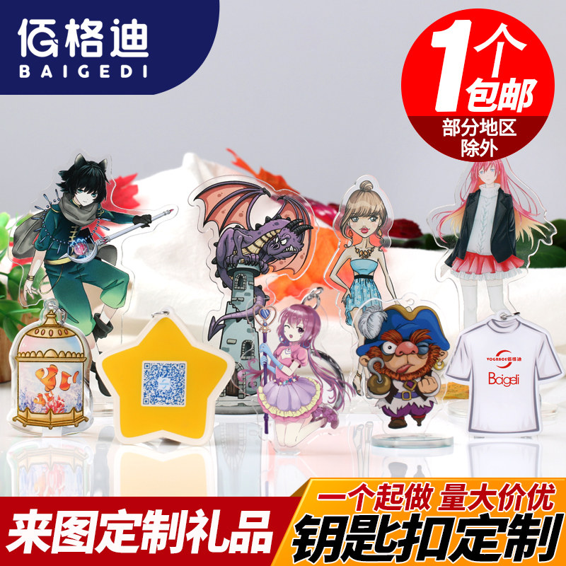 Acrylic Keychain Custom Photo Logo Advertising Chain Double Sided Creative Diy Anime Cartoon Small Pendant Custom Buyinchinese Com Buy China Shop At Wholesale Price By Online English Taobao Agent