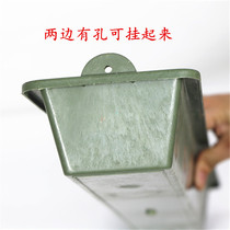 Hanging box Anti-sprinkle feeding chicken trough Plastic rectangular chicken trough Practical environmental protection utensils Food cup Porous bird food box dual-use