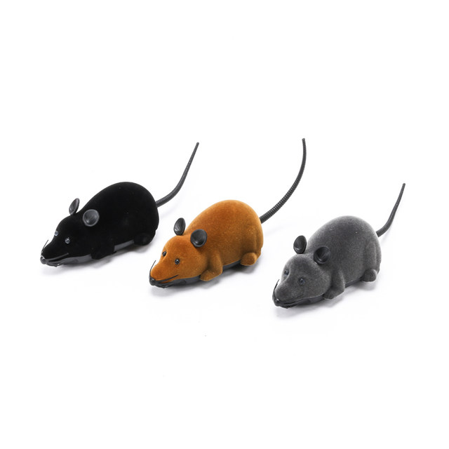 Cat Toy Little Mouse Automatically Amuses Cat Electric Remote Control Cat Supplies Self-Happiness Interactive Simulation Plush Kitten Toy