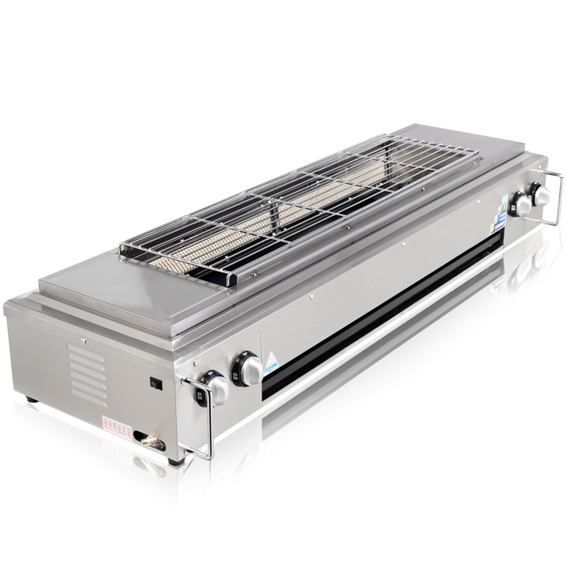 无烟燃气烧烤炉商用煤气液化气烧烤炉商用烤串面筋烤炉生蚝烧烤_不