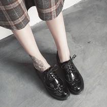 Brock small leather shoes female Korean version of Wild 2021 new spring and autumn retro British style leather shoes womens shoes