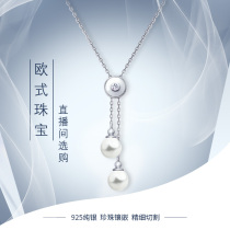 Russia global purchase 925 sterling silver necklace mens and womens pendants European silver jewelry pendants live room purchase