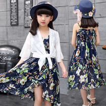 Child Clothing Summer Dress Han Edition Girl Dress Bohemian CUHK Child Harness Snowspun Skirt Beach Skirt Princess Skirt