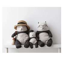 INS cotton cloth doll cotton linen baby panda doll calming toy puppet children birthday gift