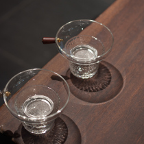 One nine Tea House handmade hammer heat-resistant glass tea leak tea filter kung fu tea set stainless steel filter creative