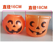 Halloween pumpkin bucket School bar night haunted house decoration props Childrens candy jar portable pumpkin bucket