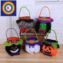 Halloween childrens candy bag Decoration props Toys dress up accessories supplies Childrens portable pumpkin bag gift bag
