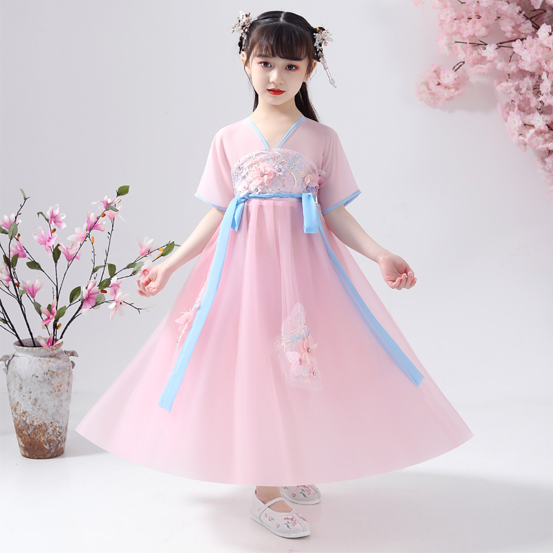 Girl Chinese style and hangout dress children dress costume dress dress childhood dress dress chicks dress