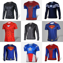 Superman series short sleeve T-shirt Spider-Man Iron Man Batman Long T bike running sports casual blouse