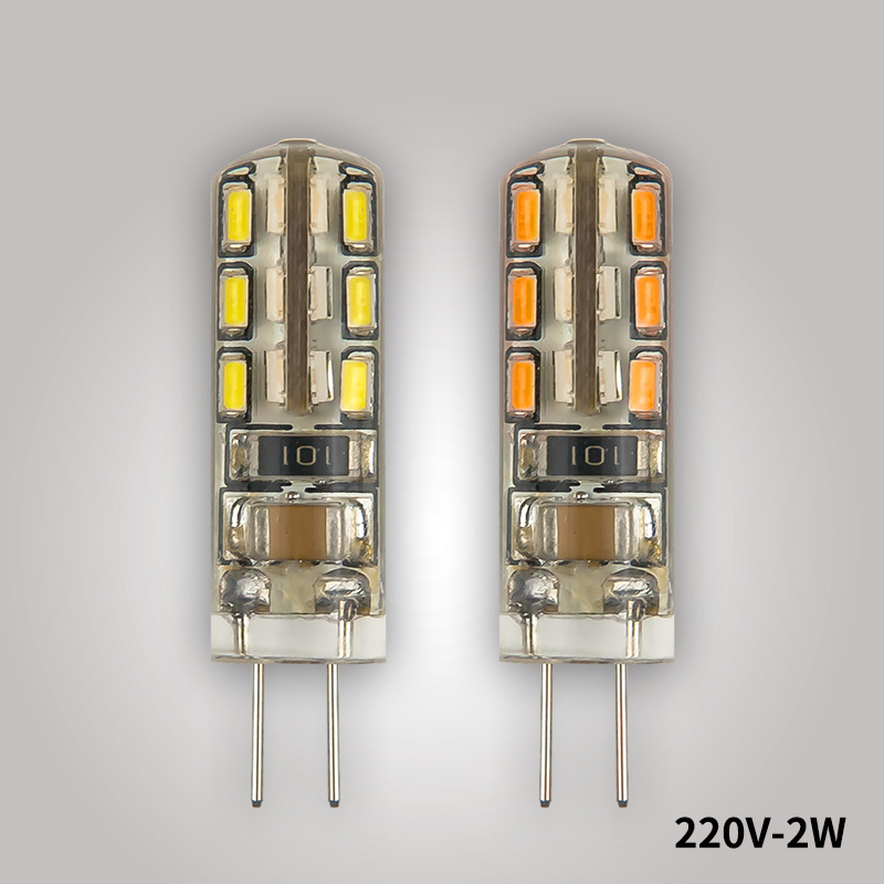 G4 led灯珠12v220v 2W3W4W 硅胶小插泡替换卤素灯 水晶节能灯光源产品展示图3