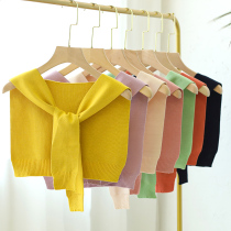 Summer sun protection collar with shoulder fake collar with skirt small shawl knitted air-conditioned room scarf ladies outside neck protection scarf