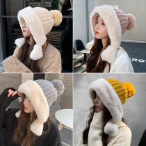 Hair line plush protective ear cap Ladies warm Han version Winter Baotou Cap bicycling Anti-chill Garage thickened Windproof Hat