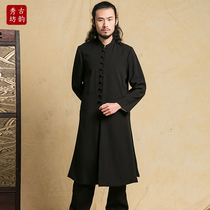 Ancient Yunxiu Fang Spring Autumn Chinese Style Antique Trench Coat Men's Tang Coat Mid-length Chinese Coat