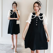 Pregnant Women summer dress tide 2020 new foreign atmosphere age A word doll skirt short sleeve summer skirt summer