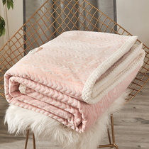 Blanket quilt winter double layer thickened velvet blanket coral velvet spring and autumn flannel single double cover blanket