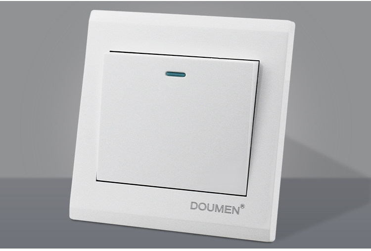 国际电工86型墙壁开关插座面板套餐白色家用一位中途一开多控开关_7折