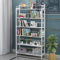 Simple and simple childrens iron bookshelf living room floor storage rack desk desktop bookcase student office