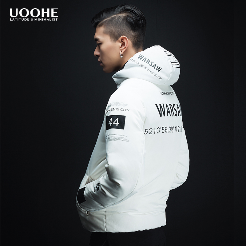 UOOHE2017春季新款羽绒服男 韩版连帽羽绒服 青年学生潮流羽绒服产品展示图2