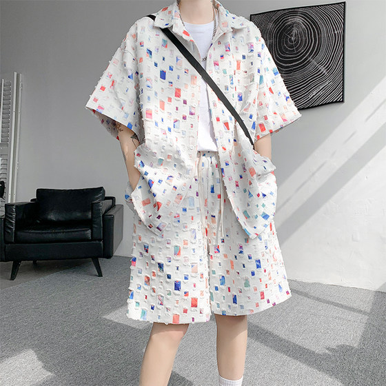 KUSEN trendy brand small fragrance style shirt men T summer fashion casual suit design sense ripped plaid short-sleeved shirt
KUSEN trendy brand small fragrance style shirt men T summer fashion casual suit design sense ripped plaid short-sleeved shirt