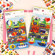 South Korea funny sticker car plane ship hand account material cute childrens suit 3d decoration stickers