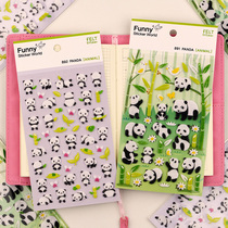 Korea funny stickers giant panda children 3D felt handmade cute decoration bonus stickers