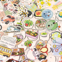 nekoni Sticker Planet coffee car character Food children cartoon ins reward hand account material stickers