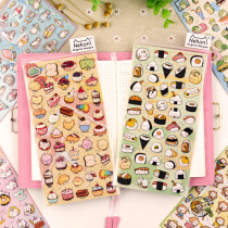 Sushi rice ball cute animal stickers gourmet turtle mobile phone account Japanese children cartoon photo album small decoration stickers