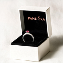 PANDORA ring official website PANDORA Valentines Day 925 silver red heart lettering ring 196574CZRMX