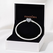 Spot Pandora Pandora counter Love zircon buckle base Snake bone bracelet 590727cz