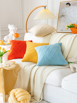 Pure Thins Wind knit sofa Pillow Nordic Living Room Bed Modern Minimalist Office Waist Pillow Pillowcase