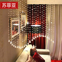 Crystal Bead Curtain Partition Curtain Crystal Curtain Sublivingroom Crystal Curtain Bead Curtain 2022 New partition Decoration Hyun Guan Curtain