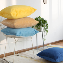 Solid color sofa pillow Bedside cushion Car back cushion Office pillow Waist pillow pillow cover without core waist pillow