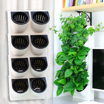 Three-dimensional vertical greening plant wall hanging basin Plastic green plant wall decoration hanging wall green hanging planting tank