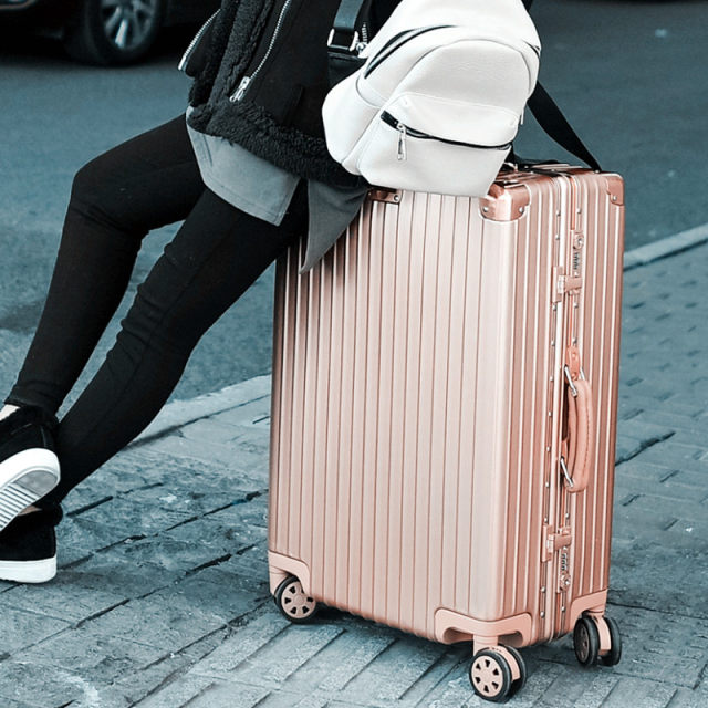 Retro aluminum frame trolley case universal wheel suitcase 24 inch suitcase female 29 luggage hard case 20 inch boarding case Retro aluminum frame trolley case universal wheel suitcase 24 inch suitcase female 29 luggage hard case 20 inch boarding case